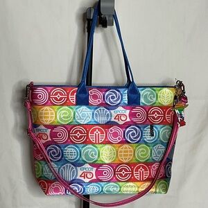Harveys EPCOT 40th Anniversary Medium Streamline Tote - EUC